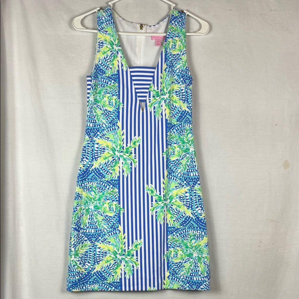 Lilly Pulitzer Chiara Blue Stripe Bennet Tropic Dress